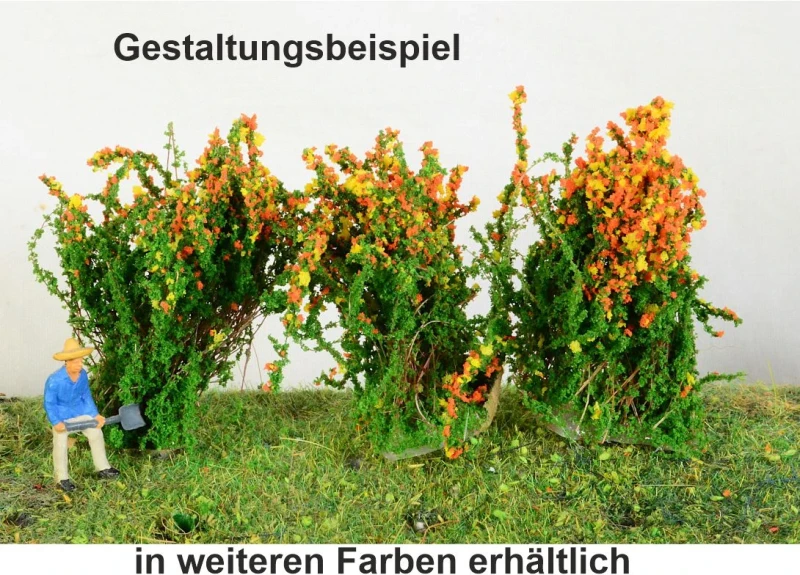 3 blühende Sträucher verschiedene Farben
