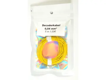 Decoderkabel gelb 0,04 mm² / 5 m