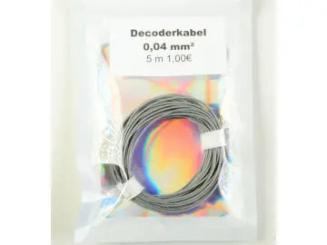 Decoderkabel grau 0,04 mm² / 5 m