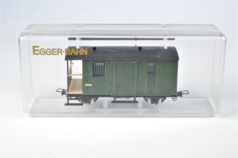 Eggerbahn Packwagen grün m. Plattform