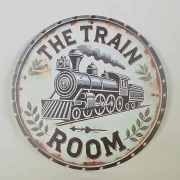 Türschild " Train Room"