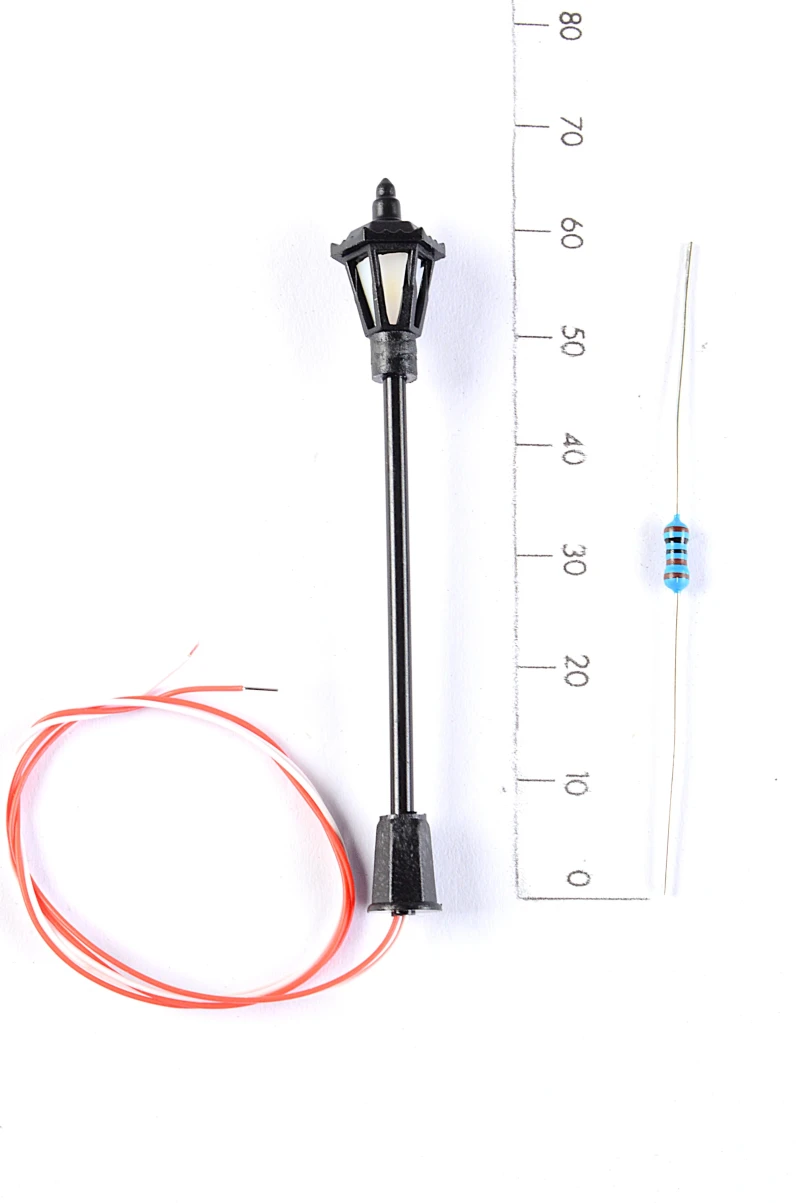 10 x LED-Parklaterne groß, H0