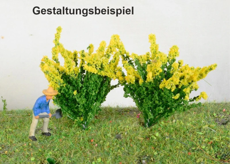 2 blühende Sträucher verschiedene Farben