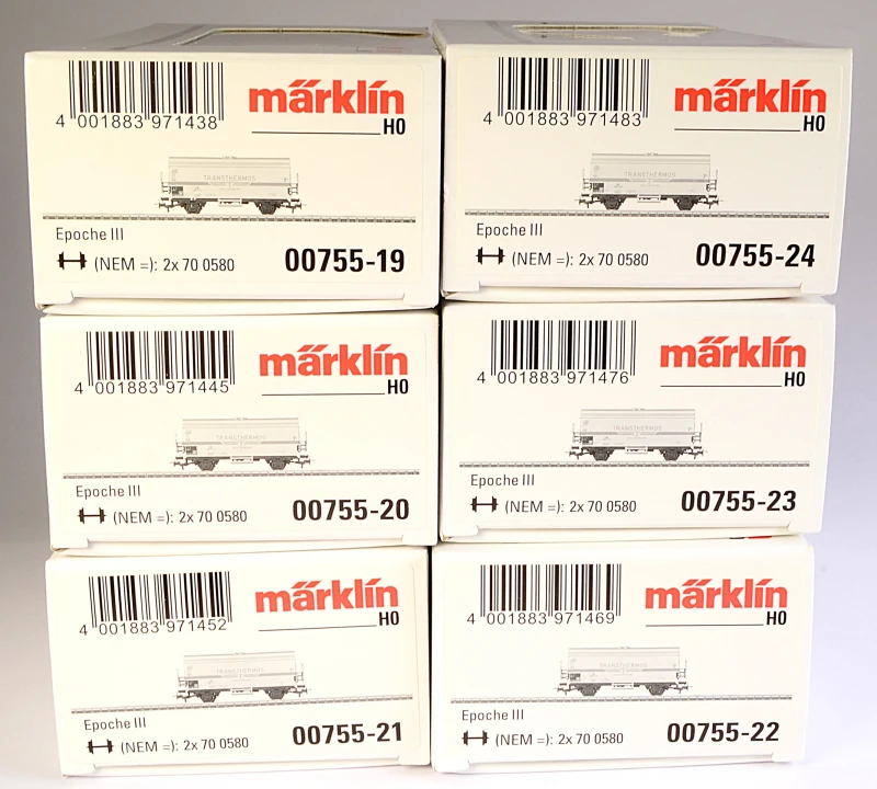 Märklin H0 00755 /  Set mit 24 Güterwagen im Display