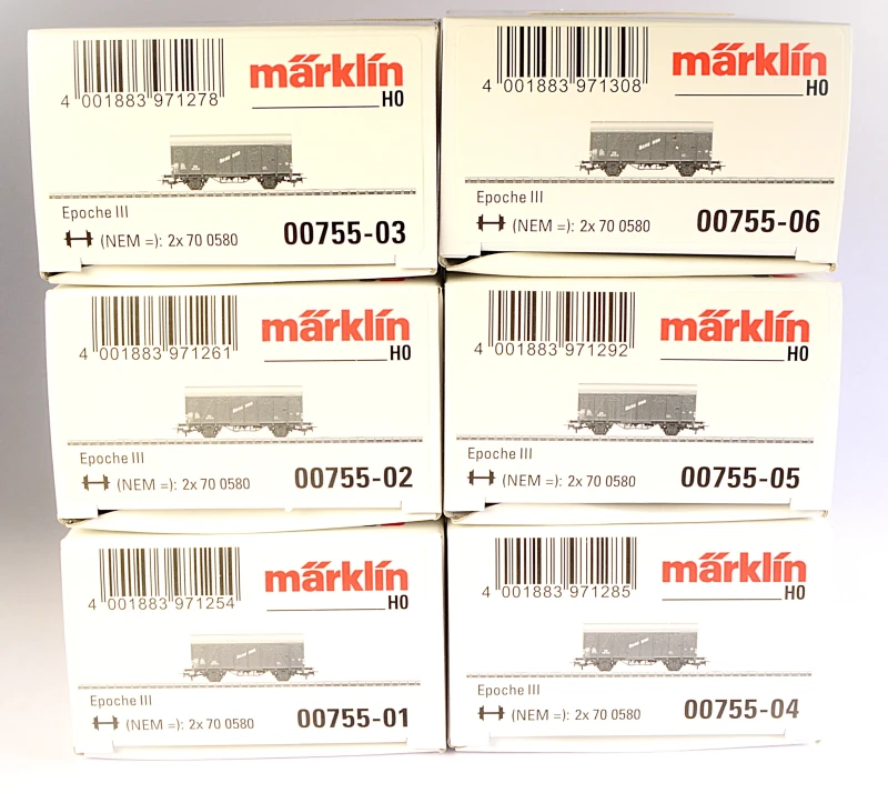 Märklin H0 00755 /  Set mit 24 Güterwagen im Display