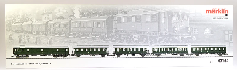 Märklin H0 43144 Insider  Personenwagen-Set z. E 44.5 Ep. III