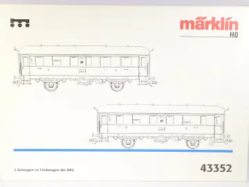 Märklin H0 43352  / 2 Beiwagen zu Triebwagen der DRG