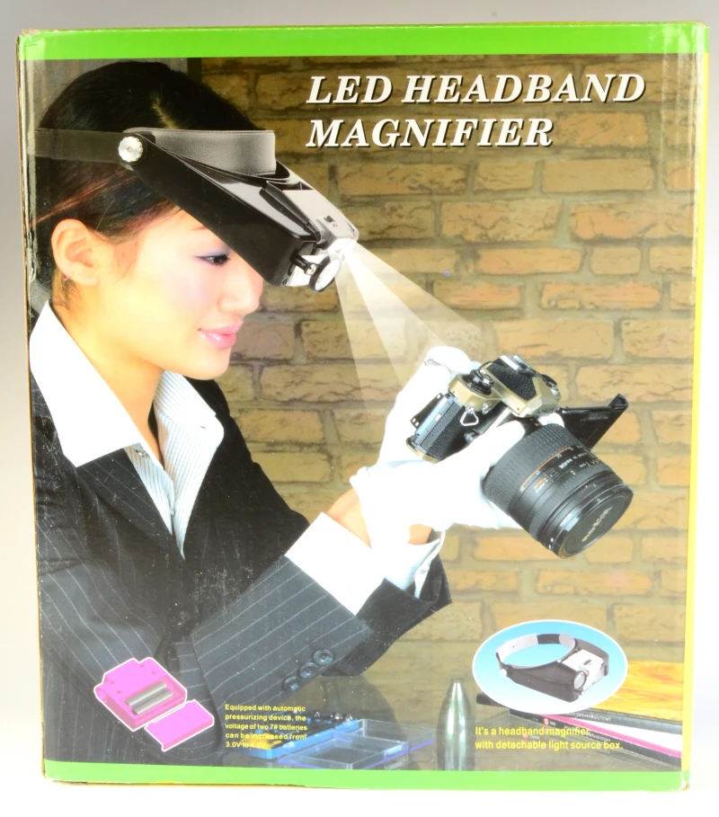 LED-Kopfbandlupe 10fache Vergr.