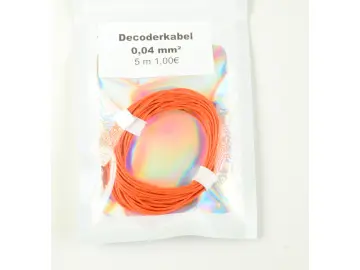 Decoderkabel rot 0,04 mm² / 5 m